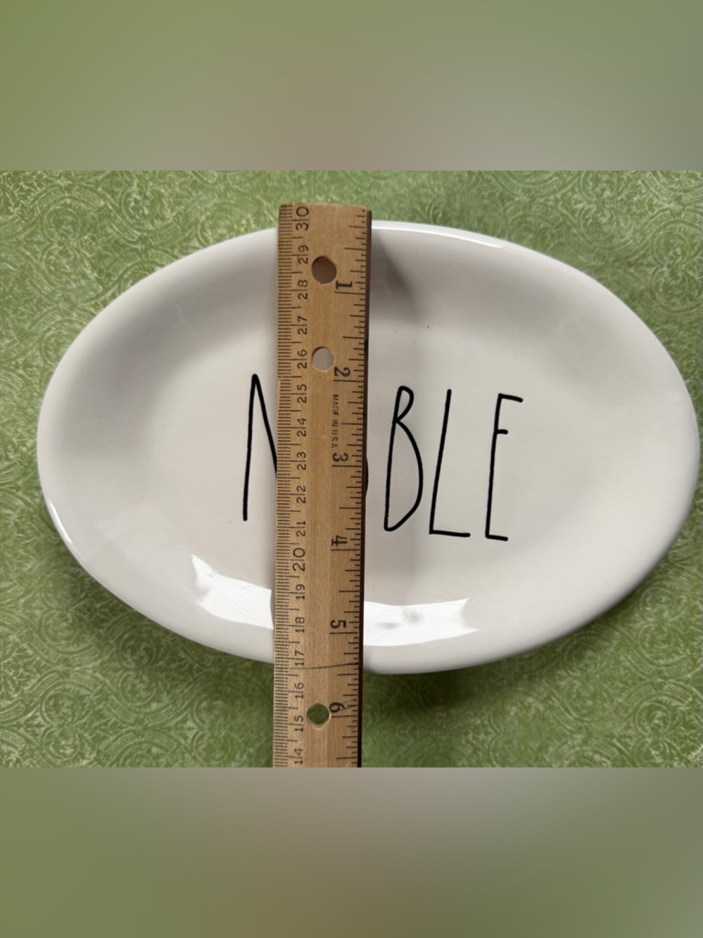 Rae Dunn NIBBLE Plate Artisan Collection Oval 8" Snack Appetizer Farmhouse White - Picture 5 of 8